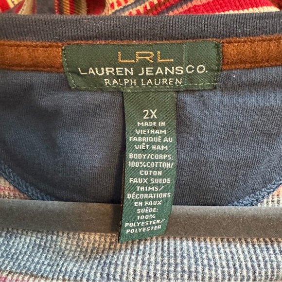 Lauren Ralph Lauren Aztec print waffle knit drop waist cotton dress - Picture 5 of 8